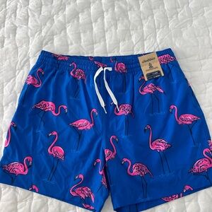 Chubbies Blue Flamingo Swim Trunks